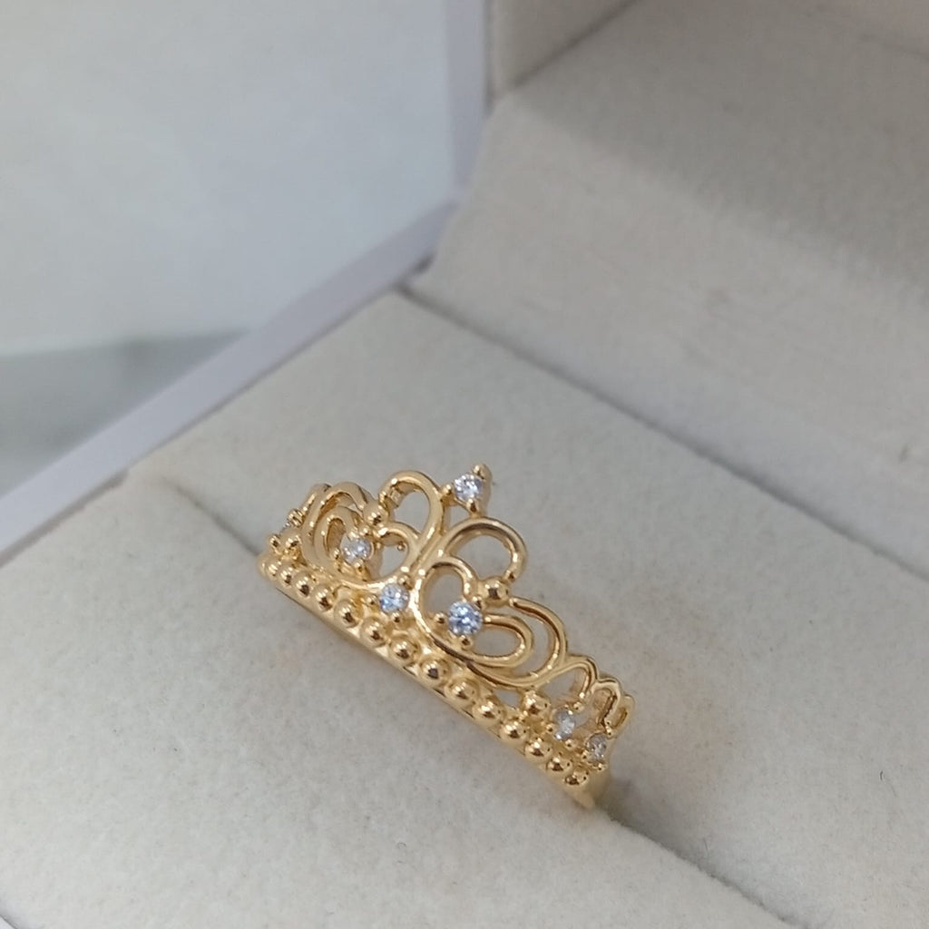 Anillo Corona Con Circon Blanco T6 3/4 /2.5/gr ID: 1080