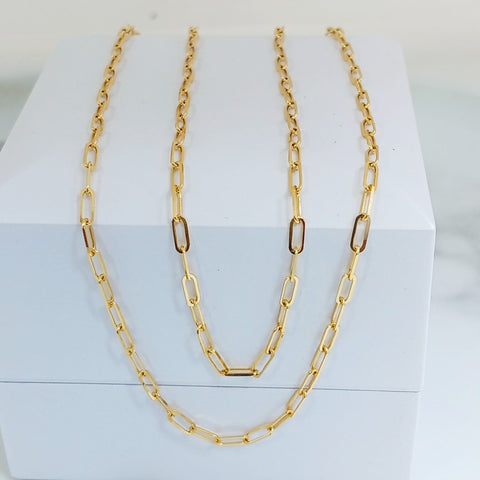 Cadena Cajon Oro amarillo 18k it +1 3mm 50Cm /3/gr ID: 1125