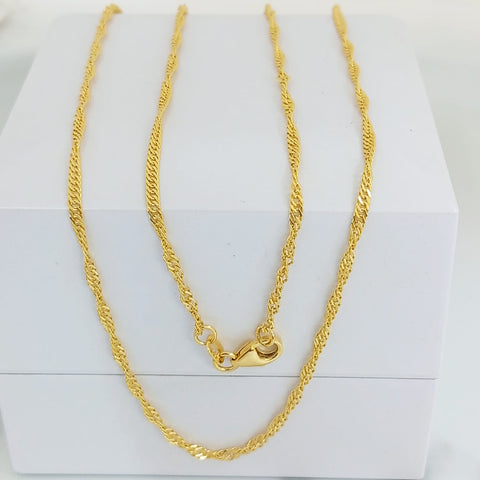 Cadena Singapur Oro 18kl 60cm /1.95/gr ID: 1166
