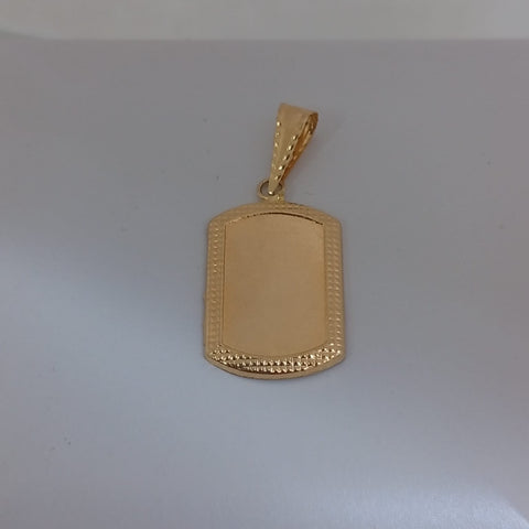 Dije Placa Con Bisel 2.7cm /0.53/gr ID: 1101