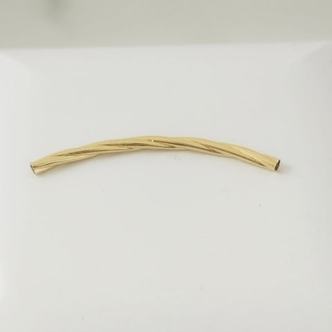 Herraje tubular en oro de 18K estilo entorchado grueso de 3.5 cm - San Miguel Joyería Medellín