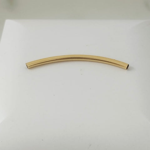 Herraje tubular en oro de 18K de estilo liso de 3.5 cm - San Miguel Joyería Medellín