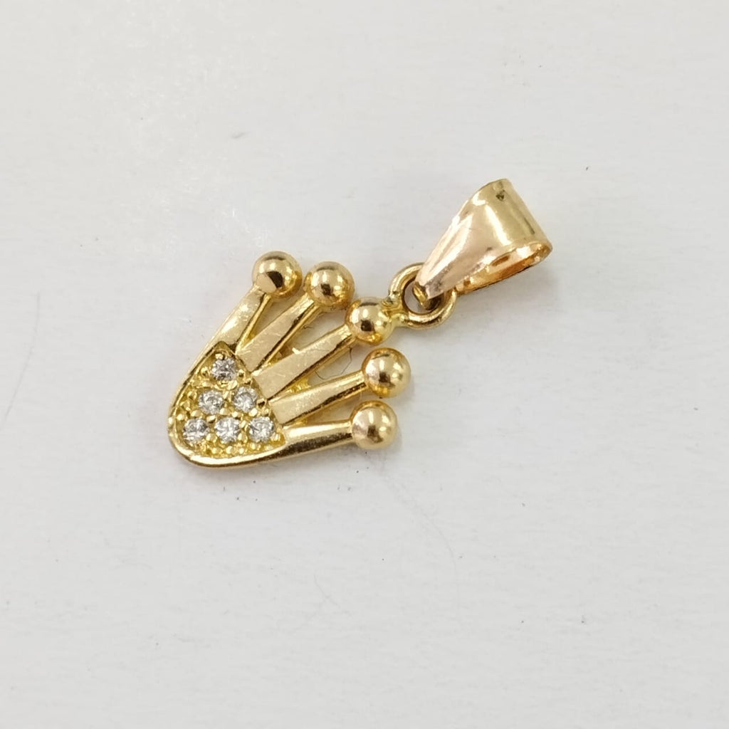 Dije Corona  RX Con Circon 1,8CM 0,72GR ID 215